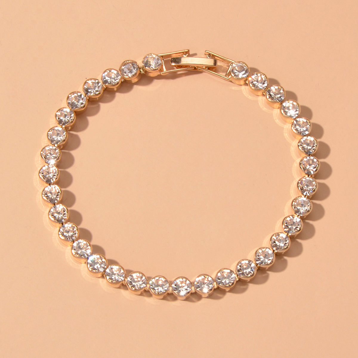 Full Rhinestone Tennis Bracelet