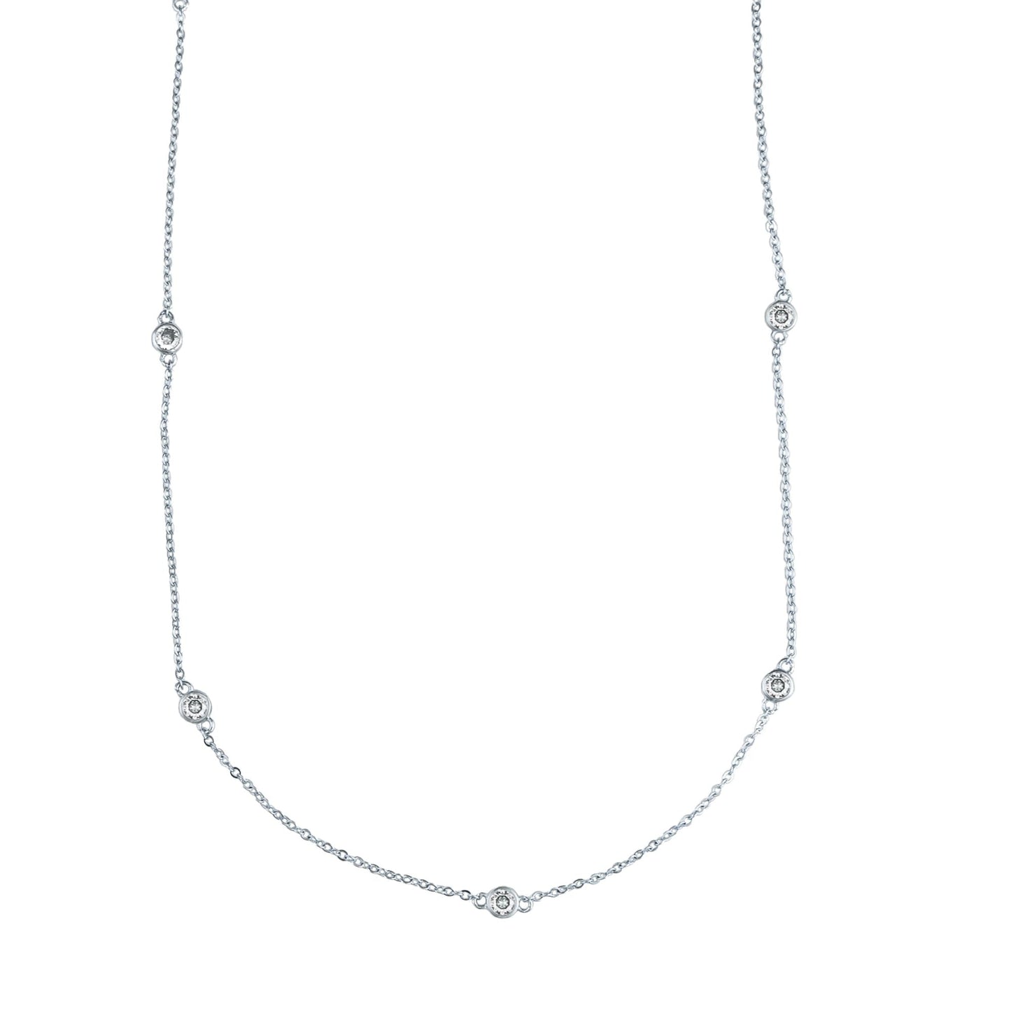 Long Round Zirconia Rollo Chain (H81)-1